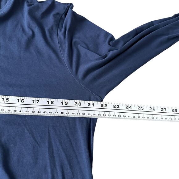 Rhone Essentials Lounge Henley Shirt Men’s Large Navy Long Sleeve V-Neck Cotton - Picture 9 of 11